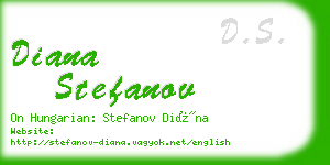 diana stefanov business card